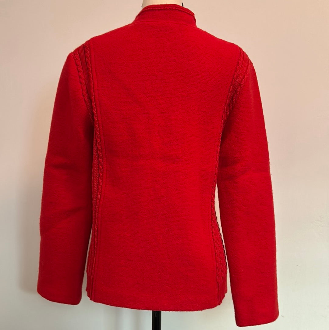 Red Wool Jacket Made in Austria