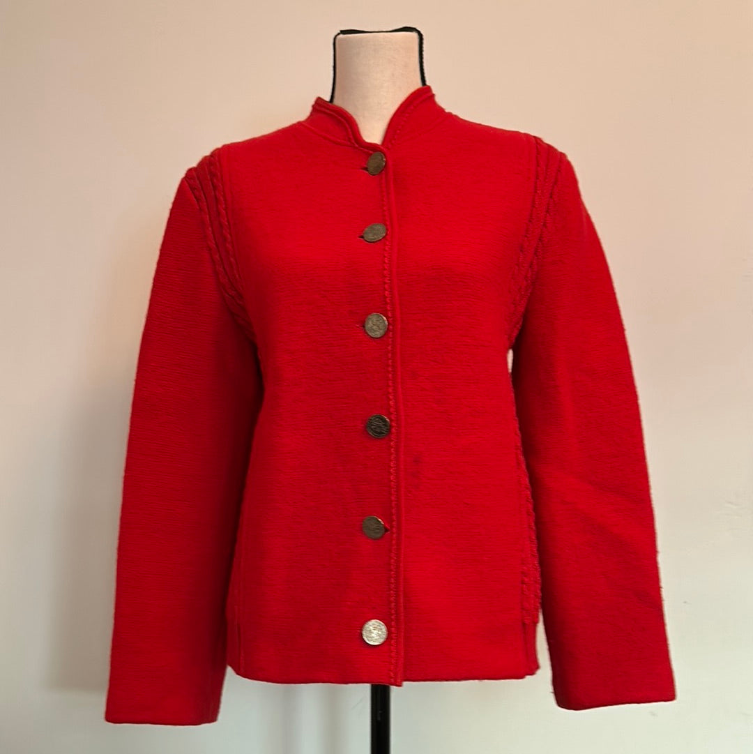 Red Wool Jacket Made in Austria