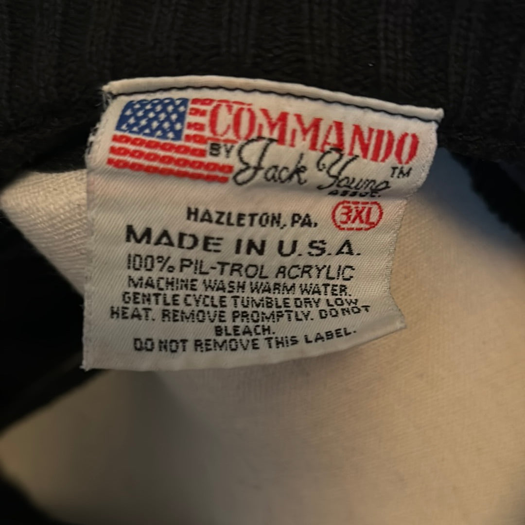 Men’s Commando by Jack Young Black Wool Sweater 3XL