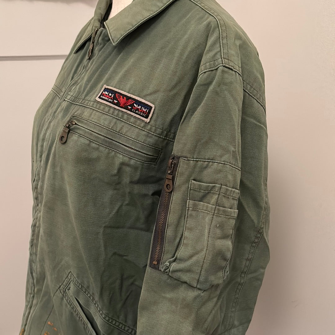 Relex Sport Faded Green, Lined Bomber Jacket S