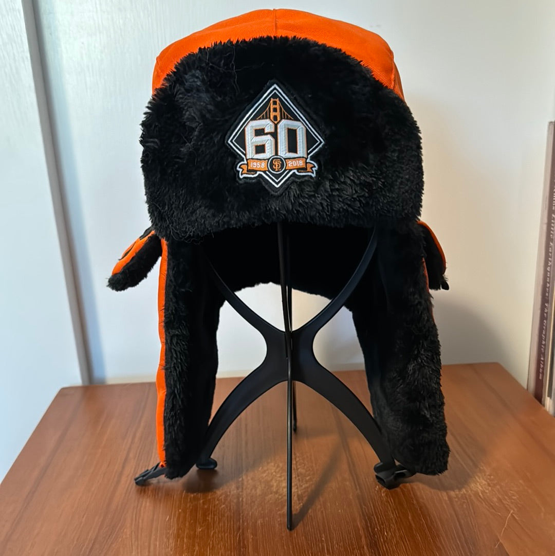 MLB San Francisco Giants 60th Anniversary Orange, Cold Weather Fur Lined Hat