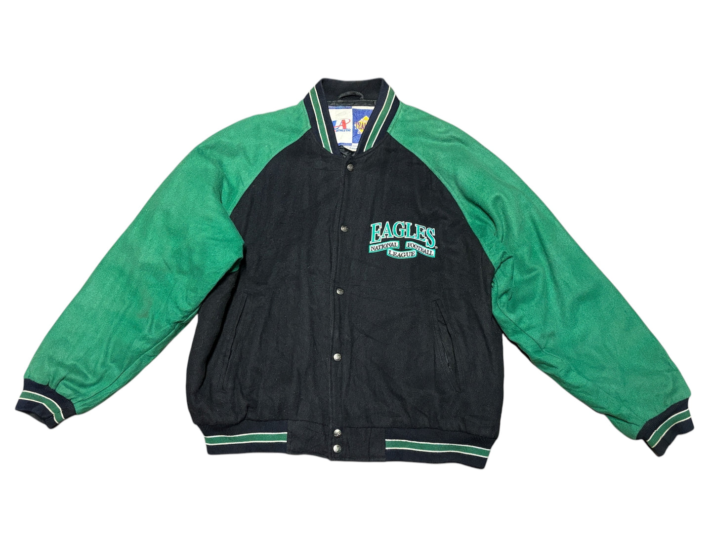 Vintage 90's Philadelphia Eagles Logo Athletic Wool Blend XL Varsity Jacket Unisex