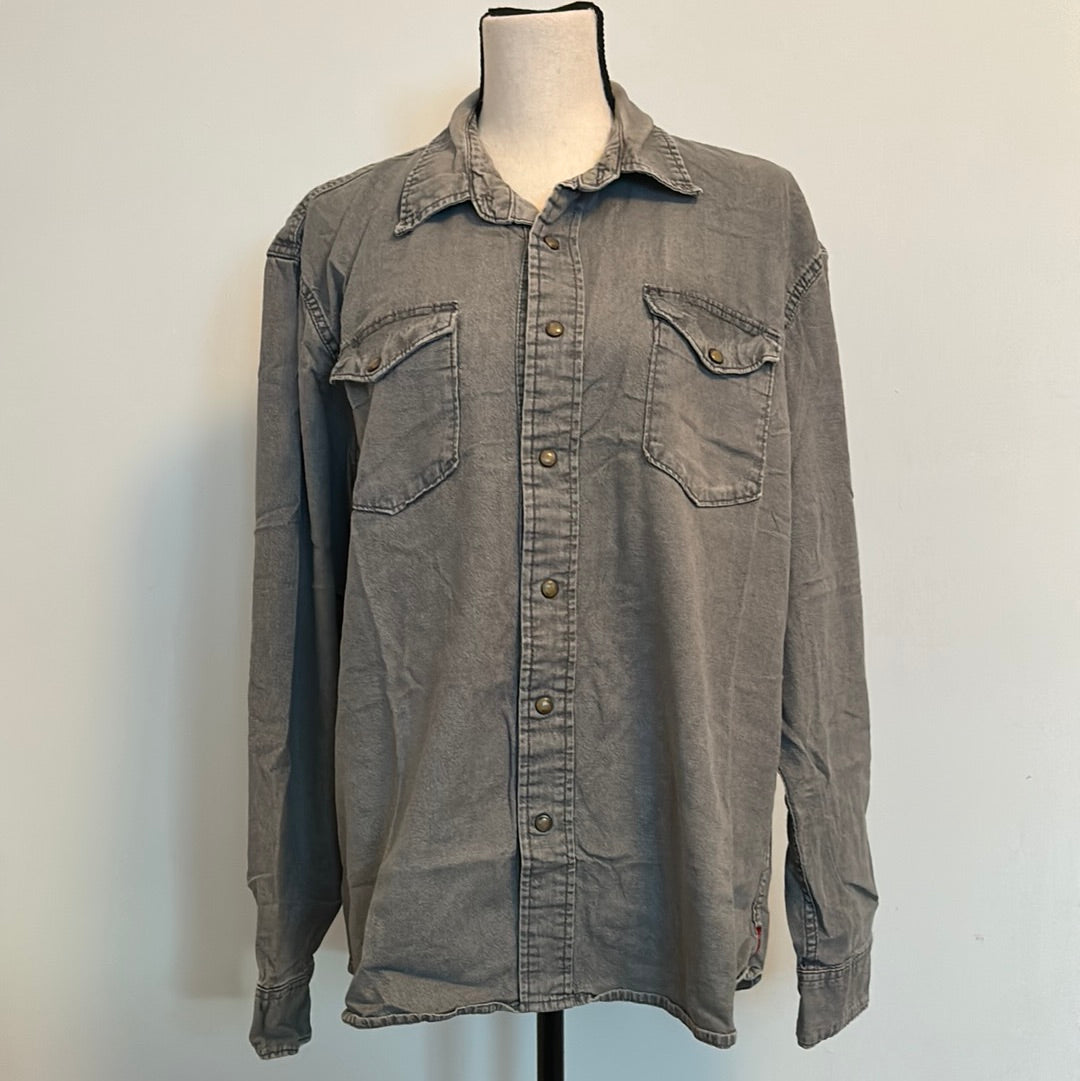 Wrangler Gray Snap Button Jacket/Shirt XL