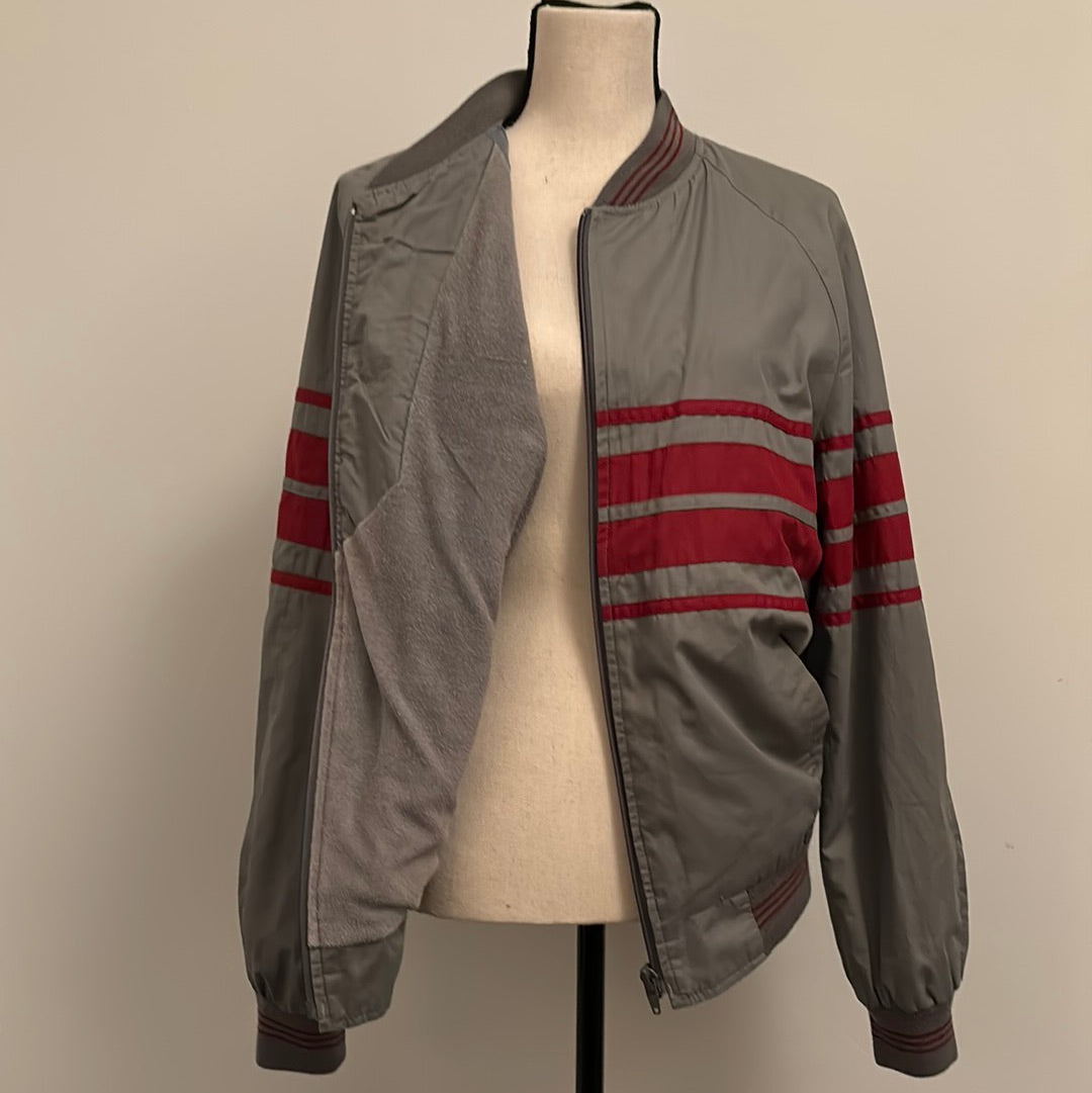 Gray & Maroon Striped, Lined European Sports jacket - Size 48