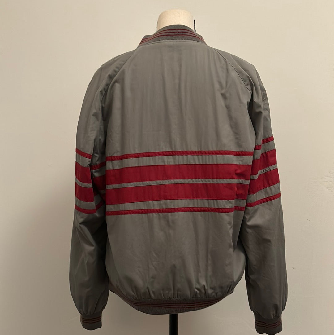 Gray & Maroon Striped, Lined European Sports jacket - Size 48