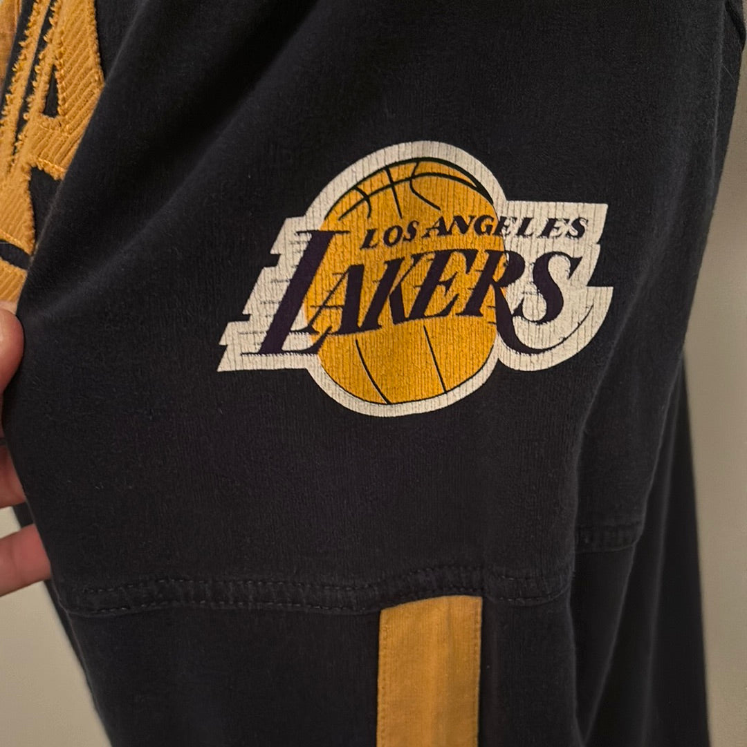 Adidas Los Angeles Lakers Zip On Hooded Sweatshirt with Pockets - Size S