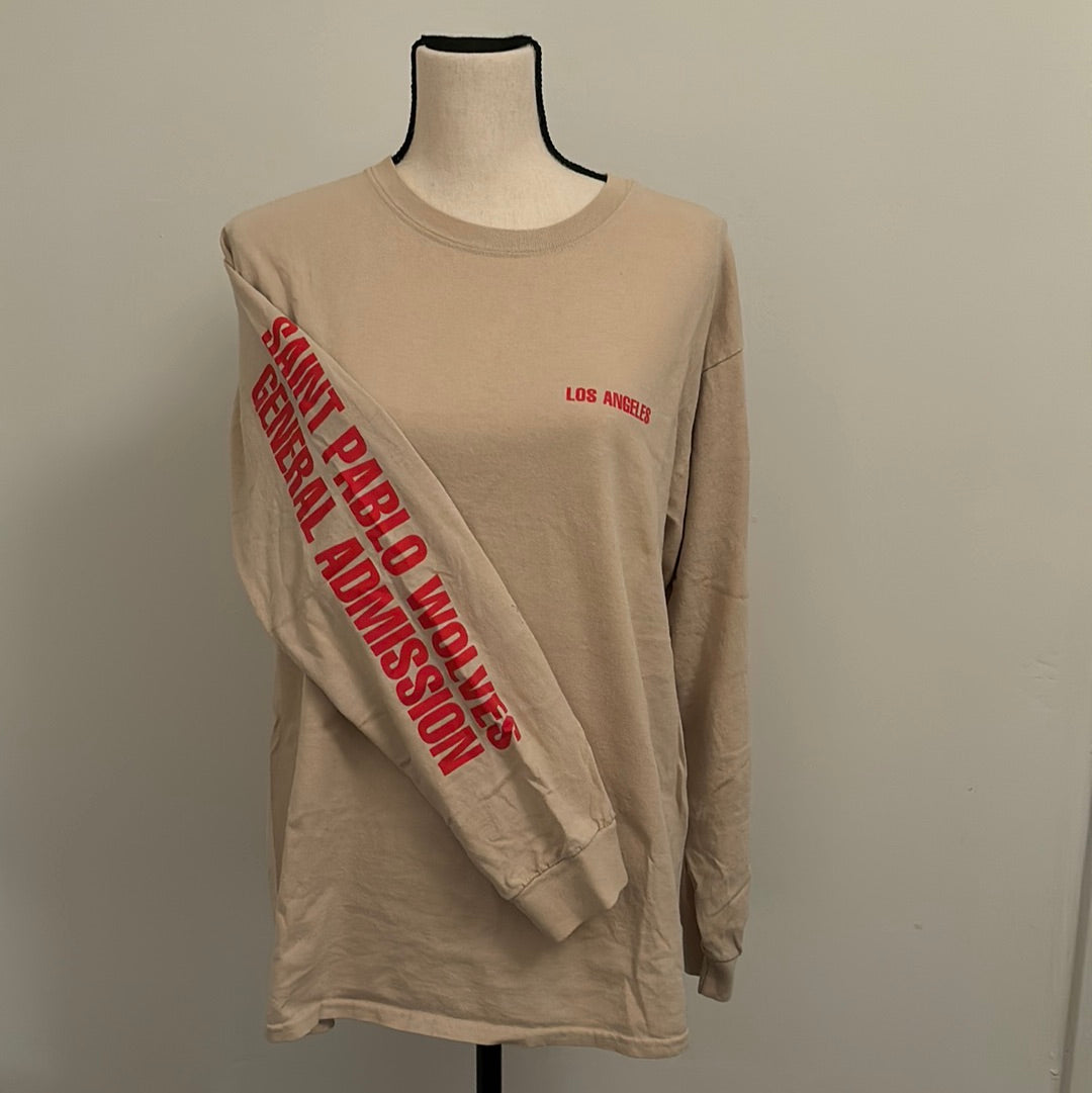 2016 Kanye West Saint Pablo Concert T-shirt L