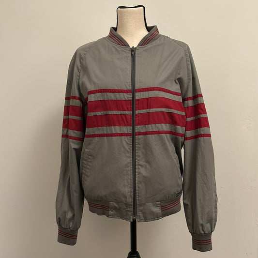 Gray & Maroon Striped, Lined European Sports jacket - Size 48