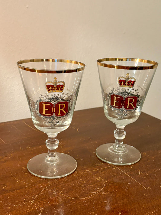 1977 Queen Elizabeth II Silver Jubilee Glasses